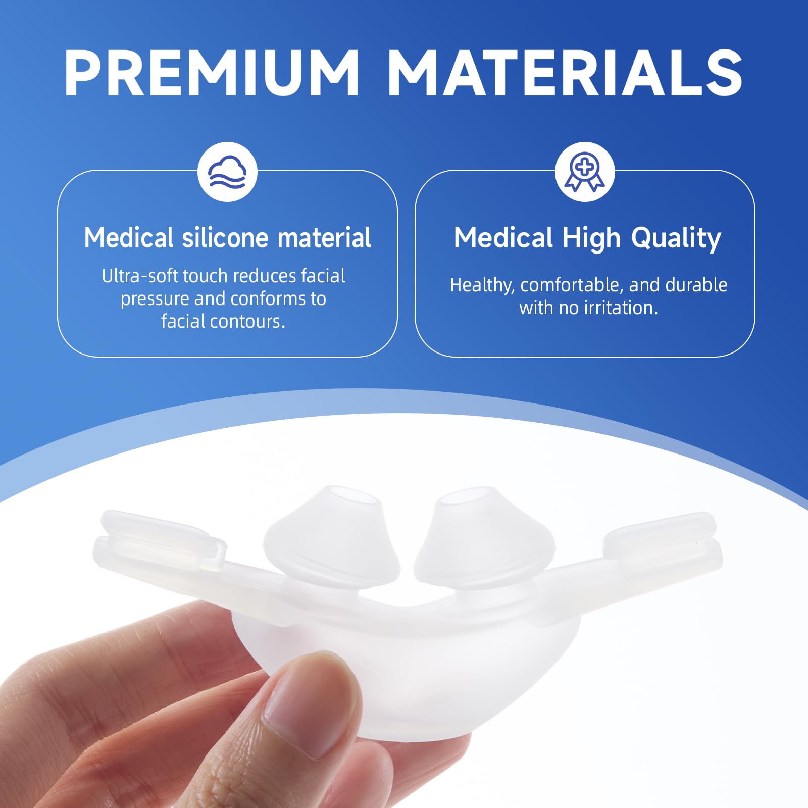 RespWellness durable silicone cushion withstands regular cleaning without losing shape