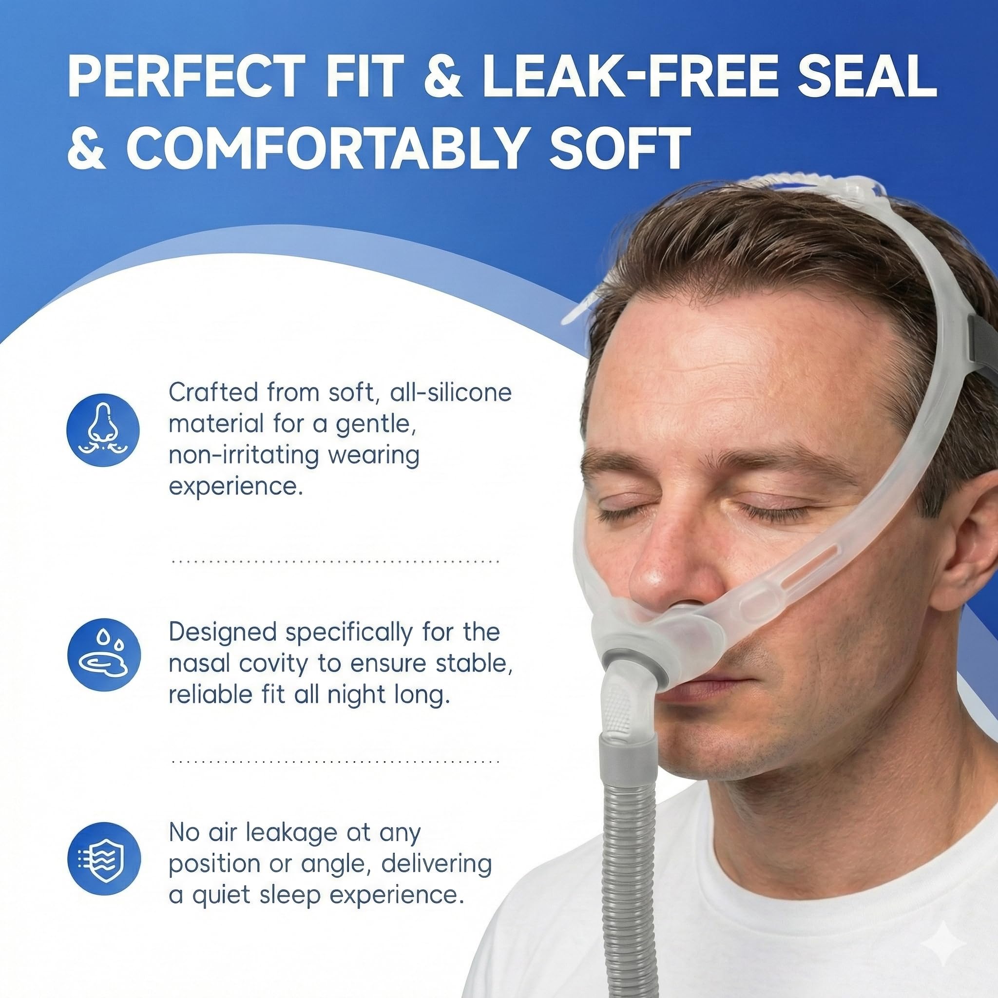 RespWellness rest-friendly design image suggesting reduced pressure marks overnight.