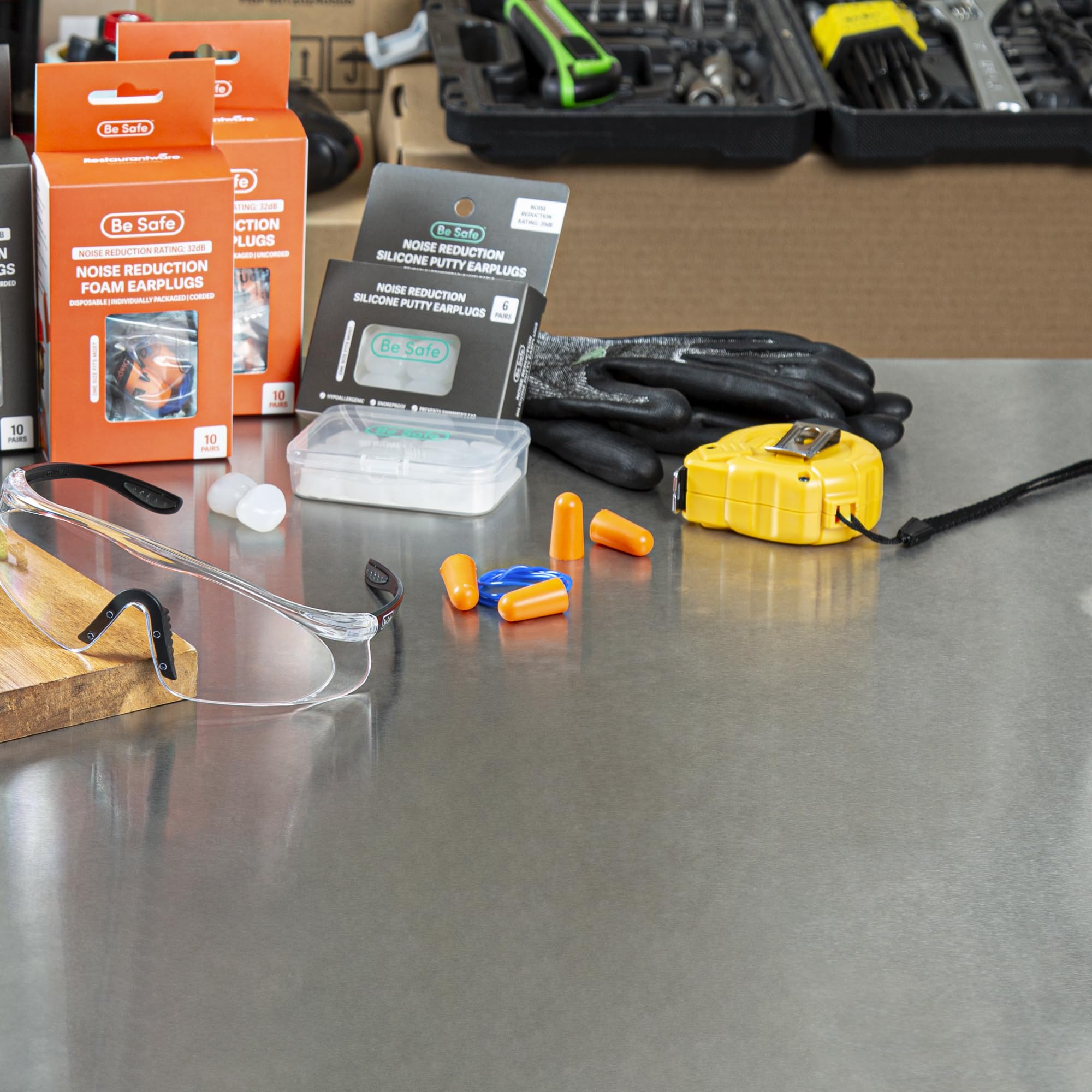 Restaurantware CE-certified earplugs meeting foodservice safety standards.