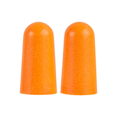 Restaurantware orange earplugs, individually wrapped for clean, ready-to-use protection.
