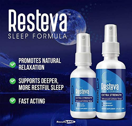 Results RNA Resteva spray dispense action supports quick, soothing nights