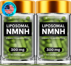 Resurrected Health liposomal NMNH 300mg bottle for daily vitality.