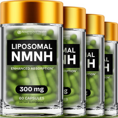Resurrected Health NMNH 300mg bottle with capsules for steady daily energy.