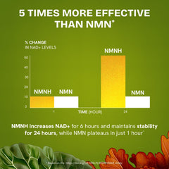 Resurrected Health NMNH 300mg daily dose capsules for easy use.