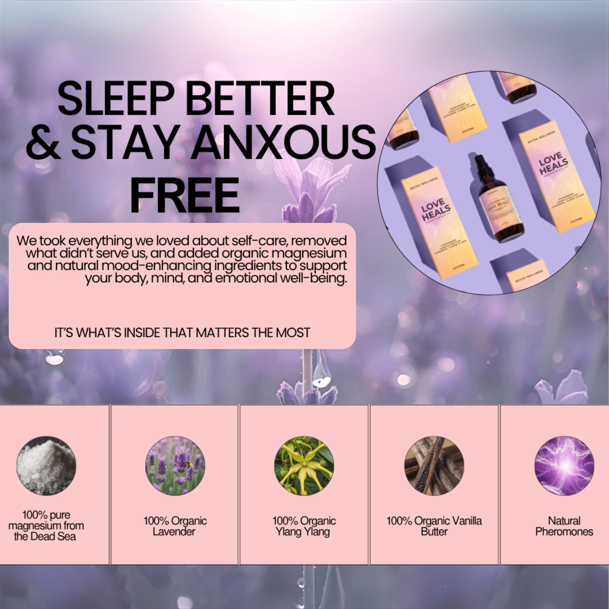 Retox Wellness Love Heals compact spray, travel-friendly magnesium mist.
