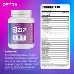 RETRA Zip Berry Breeze scoop showing convenient measuring for on-the-go energy