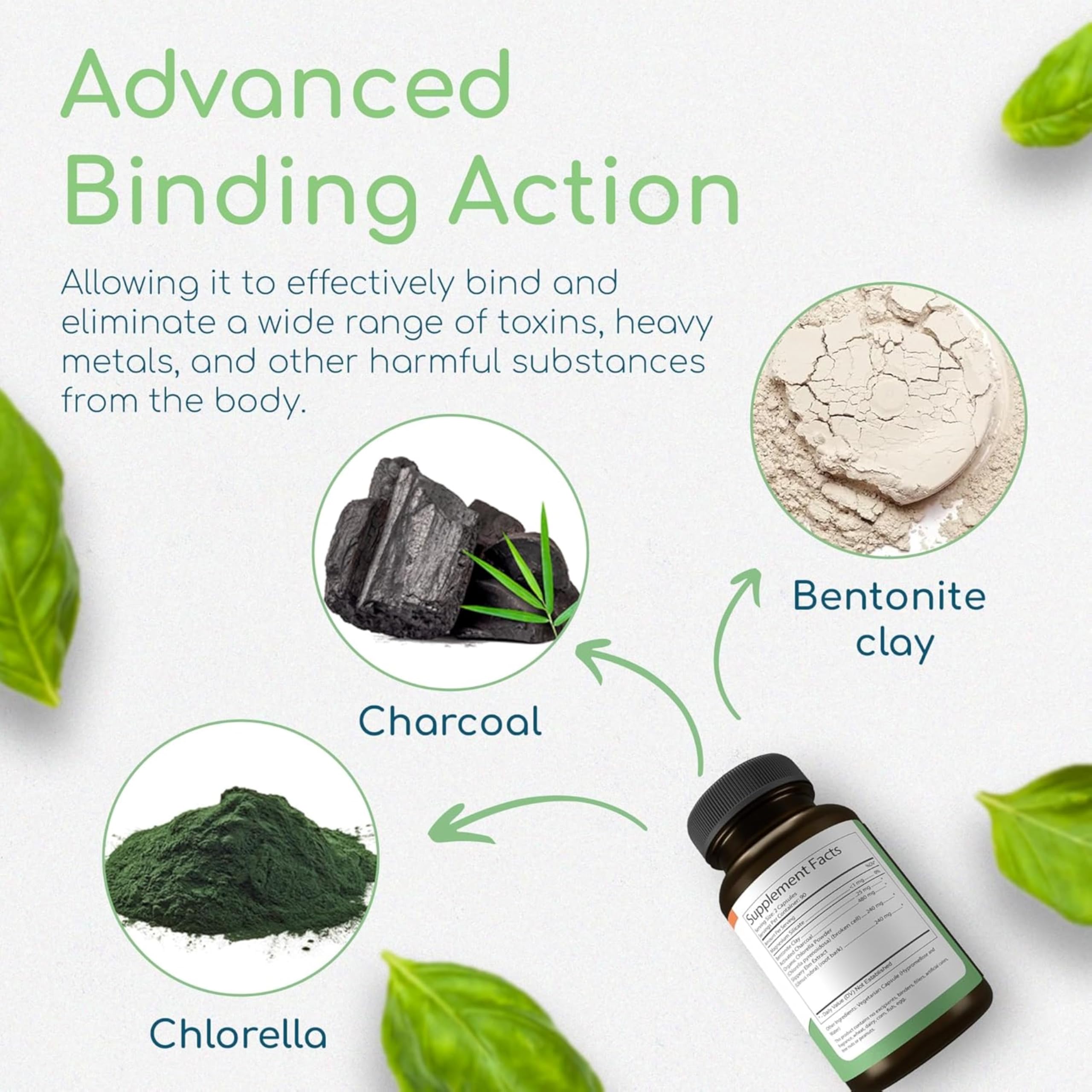 Activated charcoal close-up showing cleansing action in the gut.