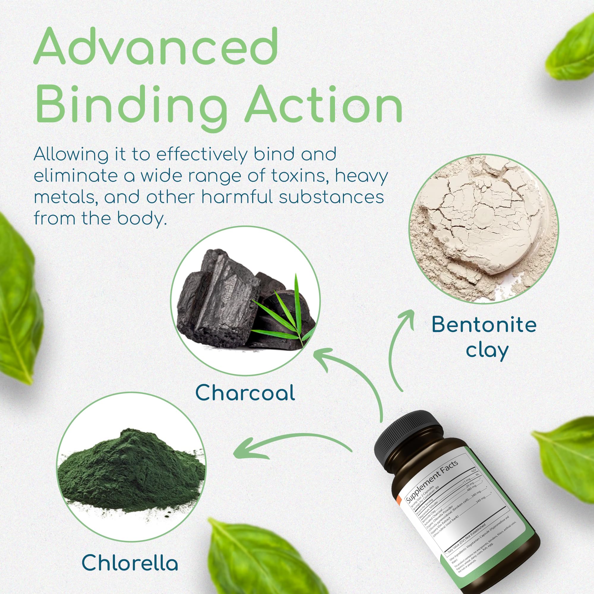 Return Healthy Activated charcoal capsules for gentle digestive support