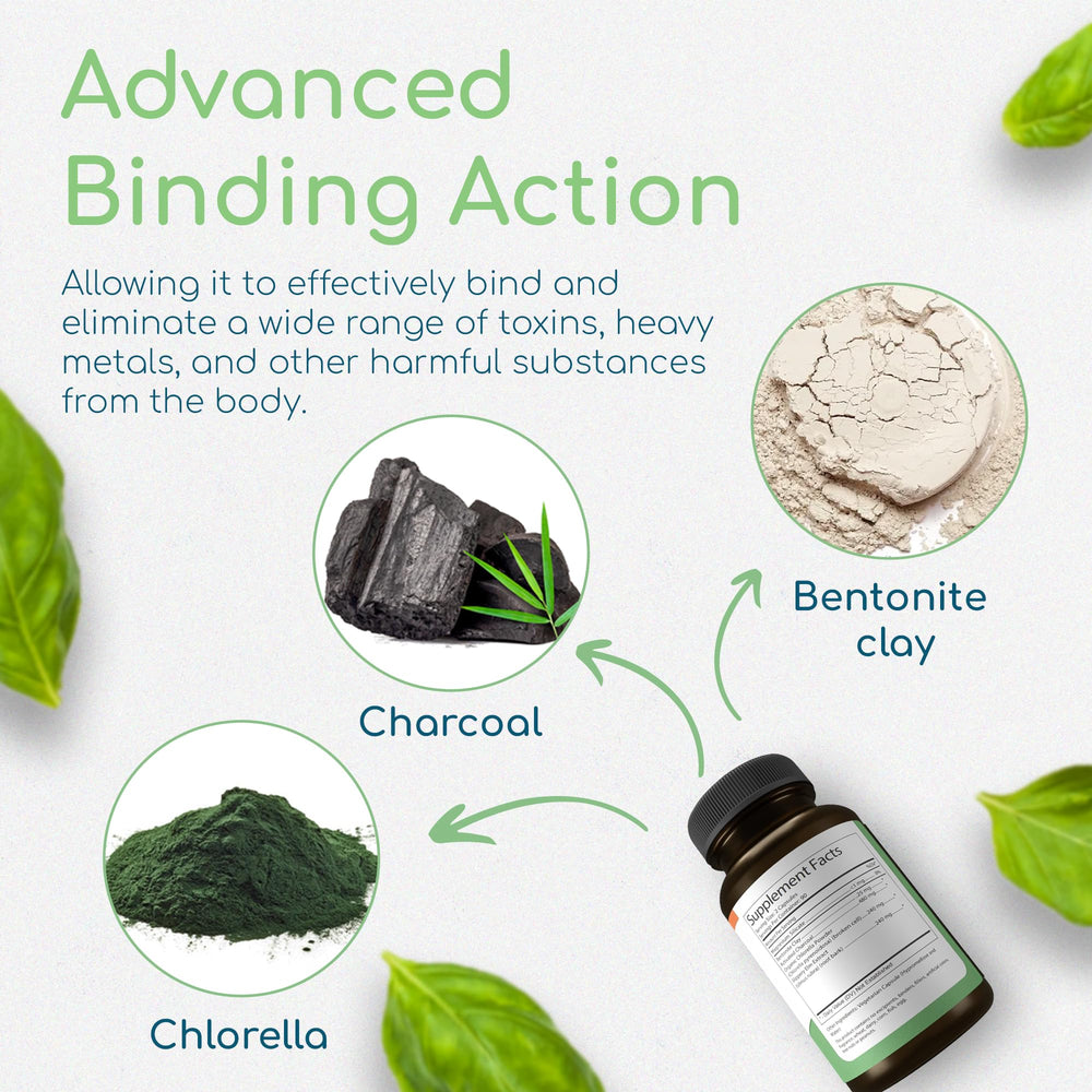 Return Healthy Activated charcoal capsules for gentle digestive support