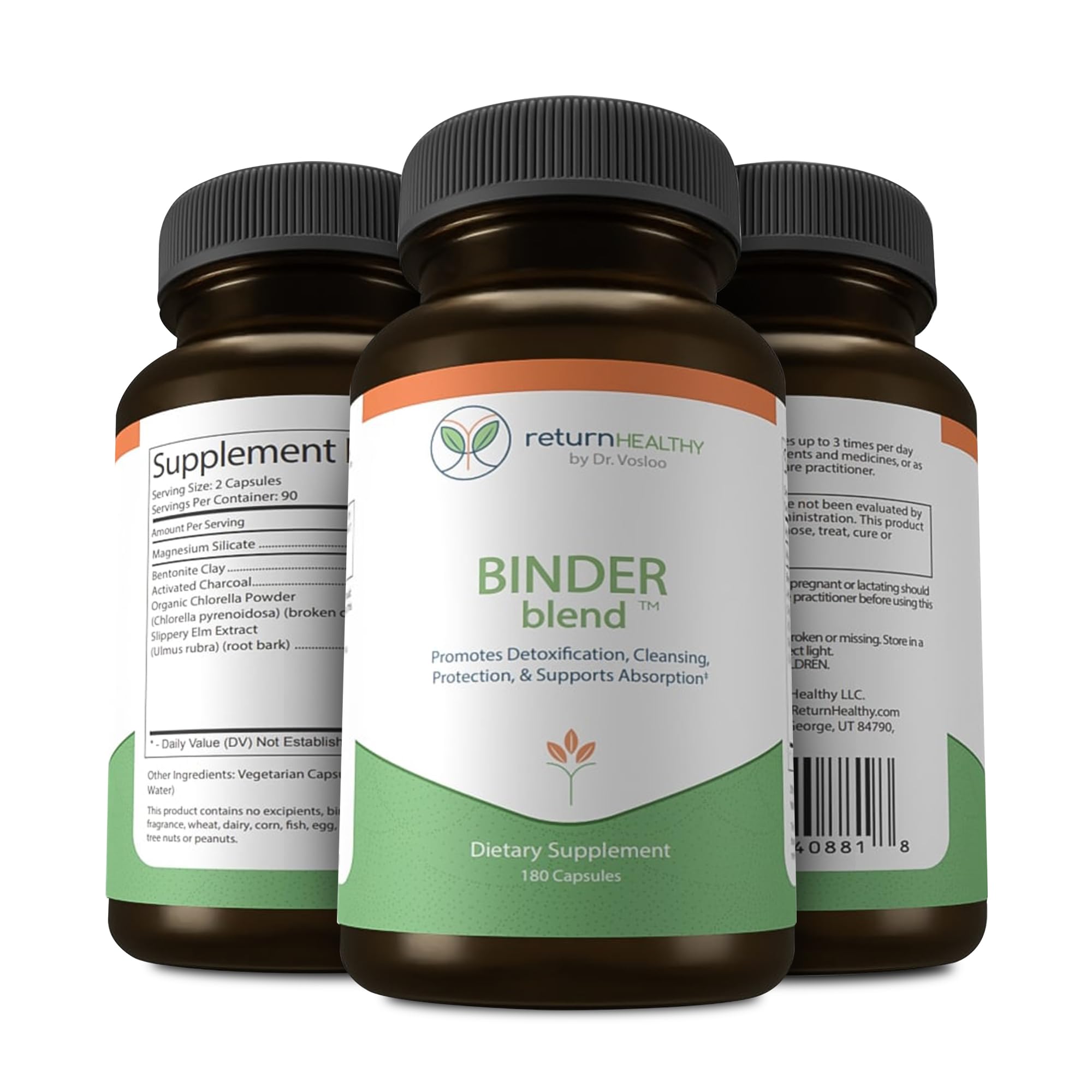 Return Healthy Binder Blend vegan formula with natural detox ingredients