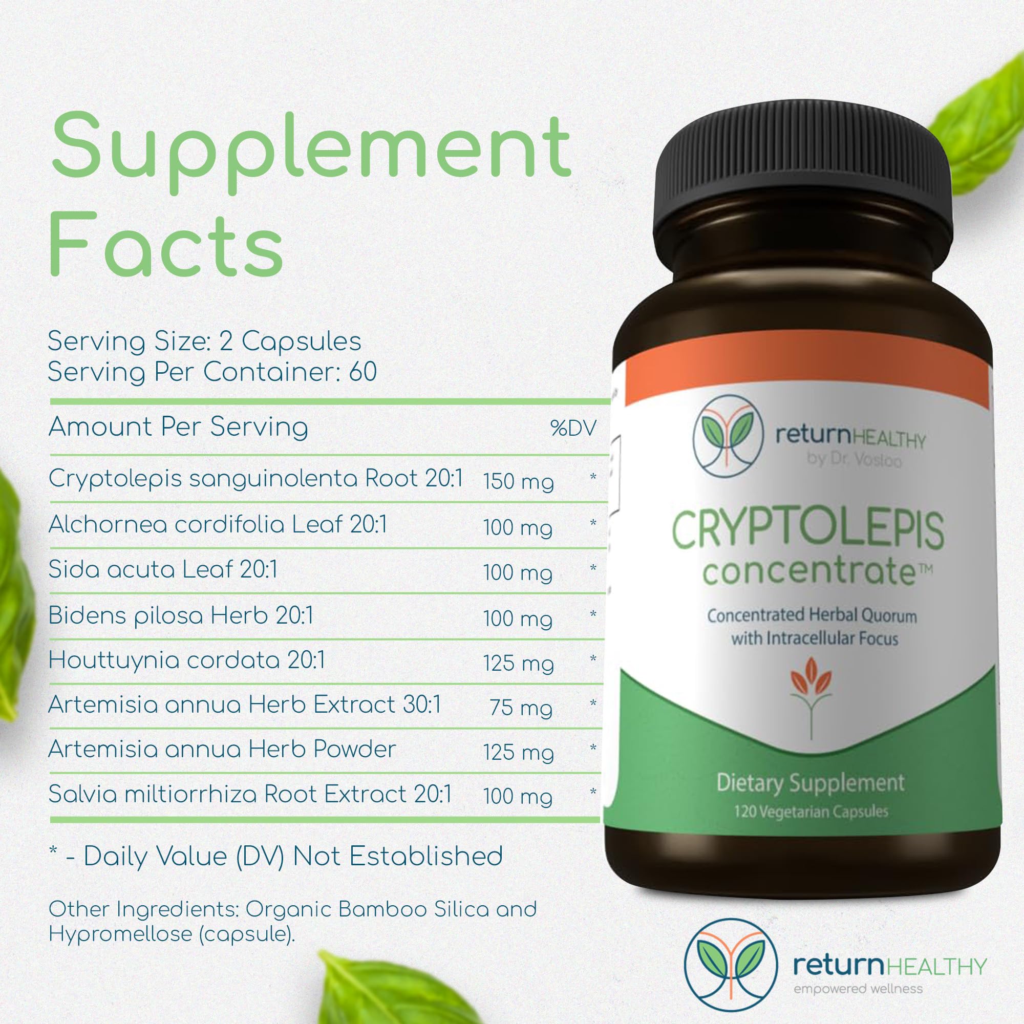 Return Healthy capsules being poured hints at daily dosage routine