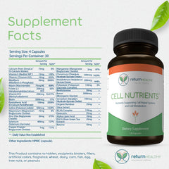 Return Healthy Cell Nutrients capsules with food suggest taking with meals
