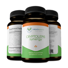 Return Healthy Cryptolepis Synergy background decor suggests a wellness friendly environment.
