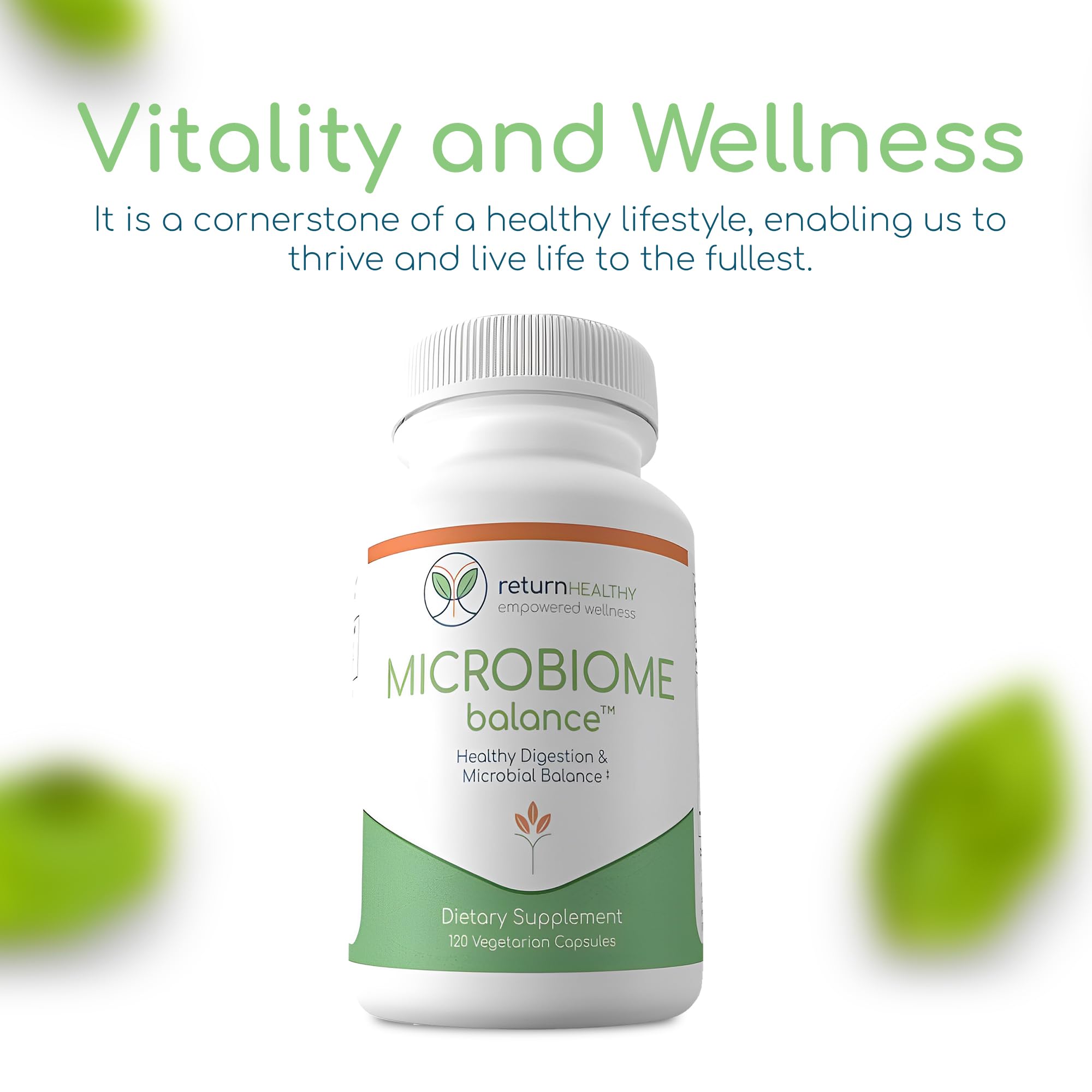 Daily-use scene featuring Return Healthy Microbiome Balance on a shelf.