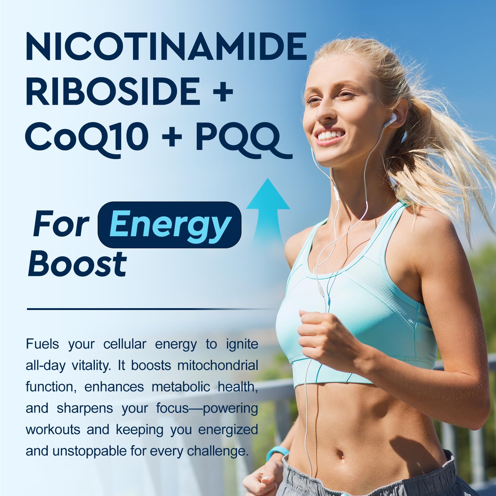 ReviNutra NAD bottle label close-up highlighting ingredients