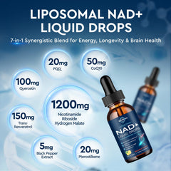 ReviNutra NAD drops in pineapple flavor for daily wellness routine