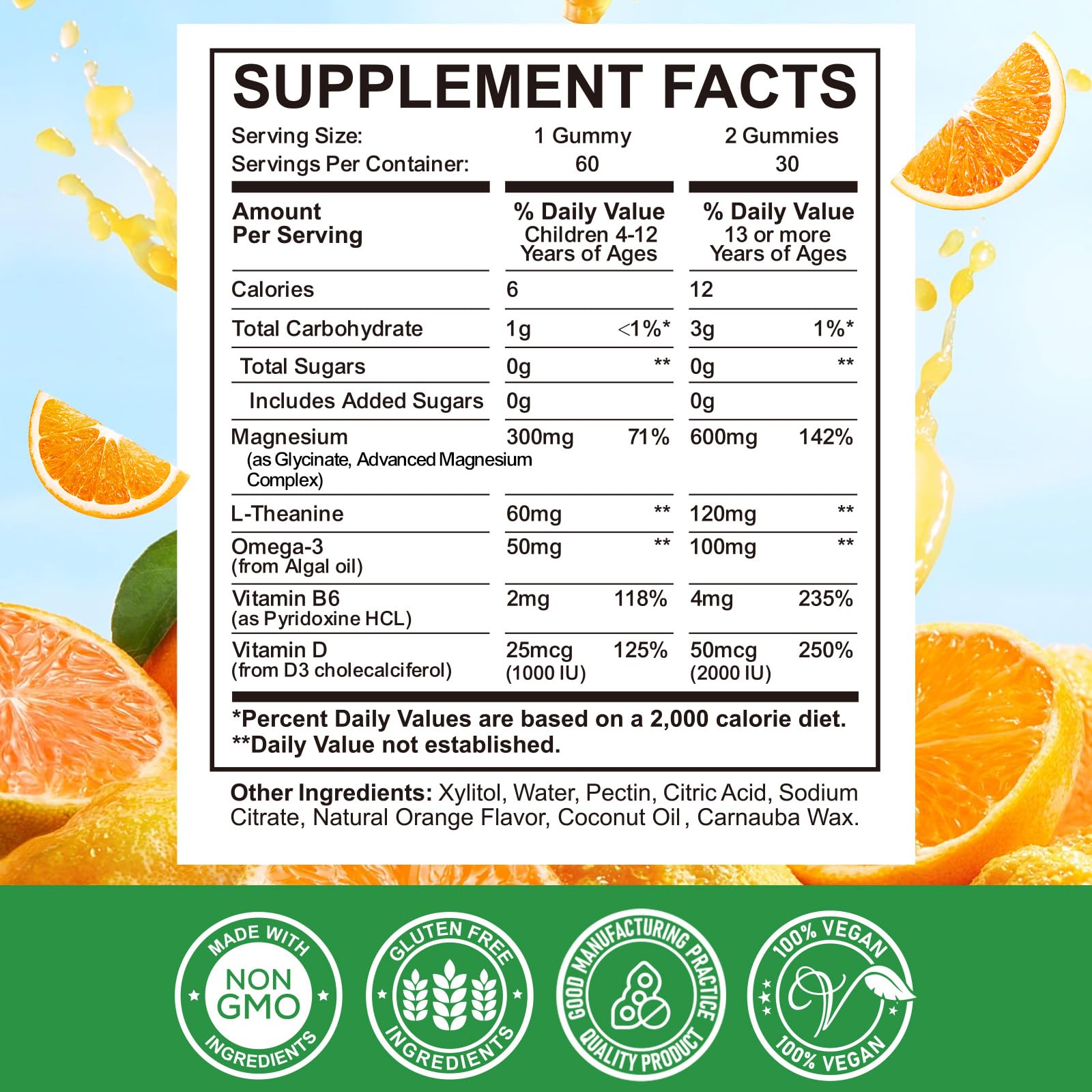 ReviNutra orange gummies with algae Omega-3 for brain health