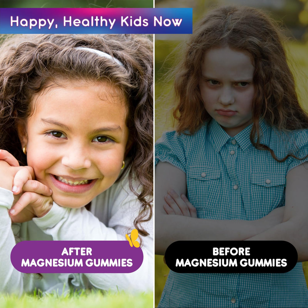Graphic highlights relaxation and immune-support benefits in a kid-friendly design.