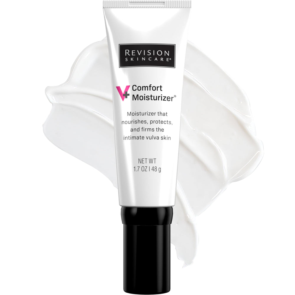 Revision Skincare V+ Comfort Moisturizer front view with fragrance-free hydration for intimate skin.
