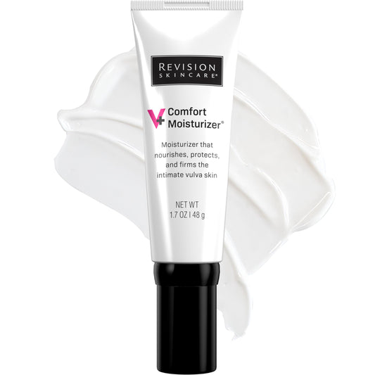 Revision Skincare V+ Comfort Moisturizer front view with fragrance-free hydration for intimate skin.