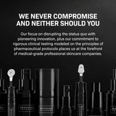 Revision Skincare V+ Comfort Moisturizer packaging emphasizes fragrance- and hormone-free formula.