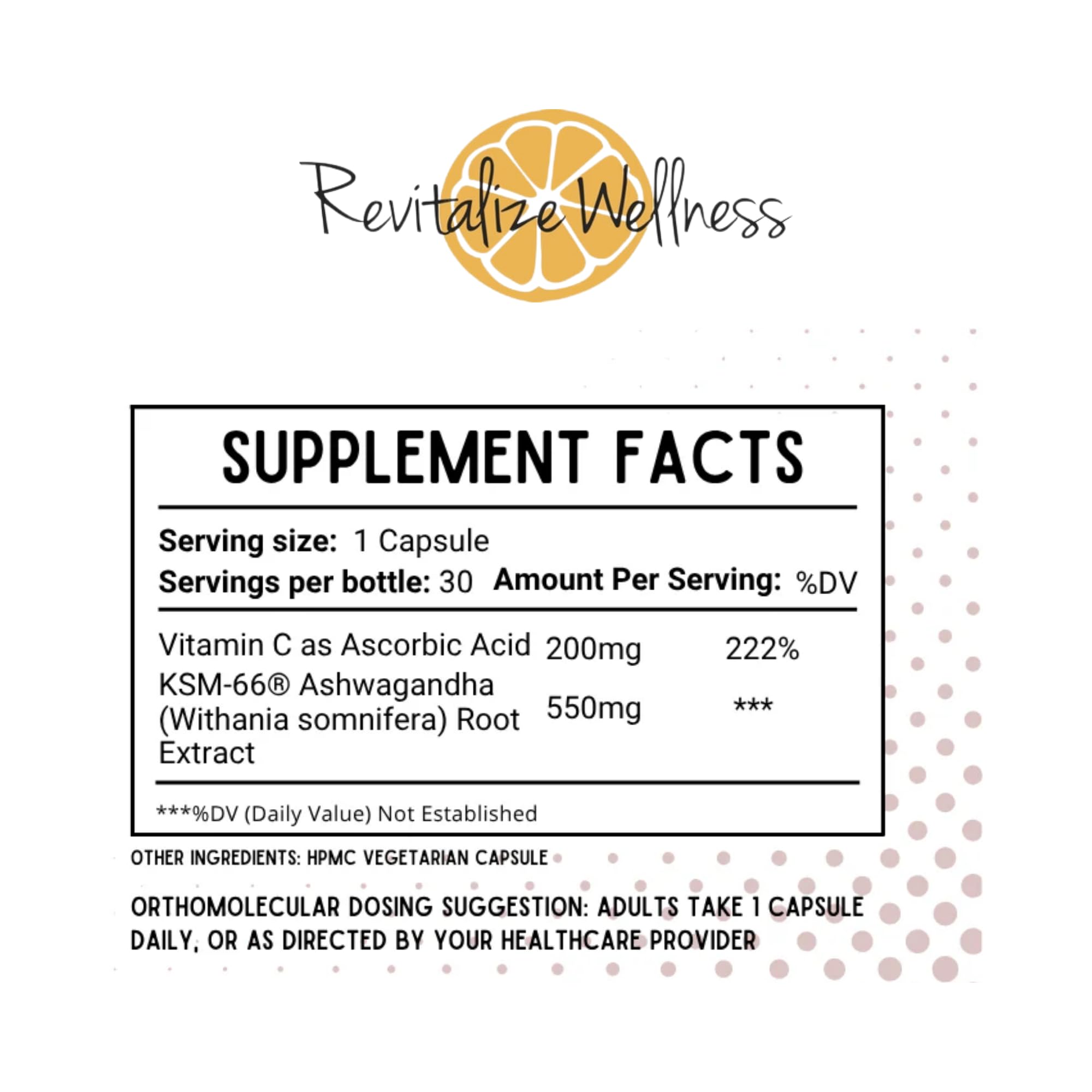Revitalize Wellness Ashwagandha capsules close-up highlighting smooth texture and formulation