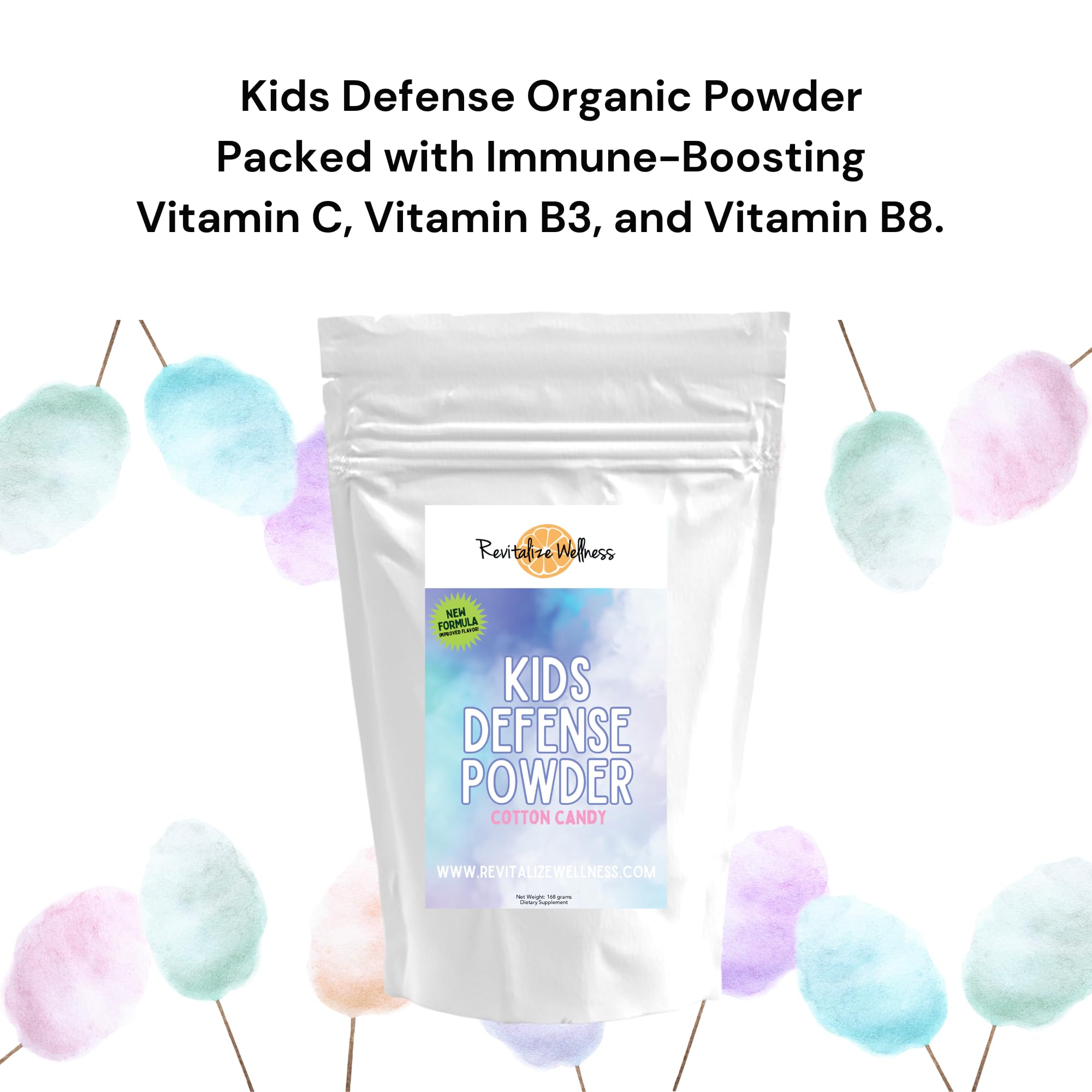 Revitalize Wellness Kids Defense allergen-free formula with natural ingredients