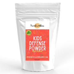 Revitalize Wellness Kids Defense powder tub with fruit punch flavor for immune support