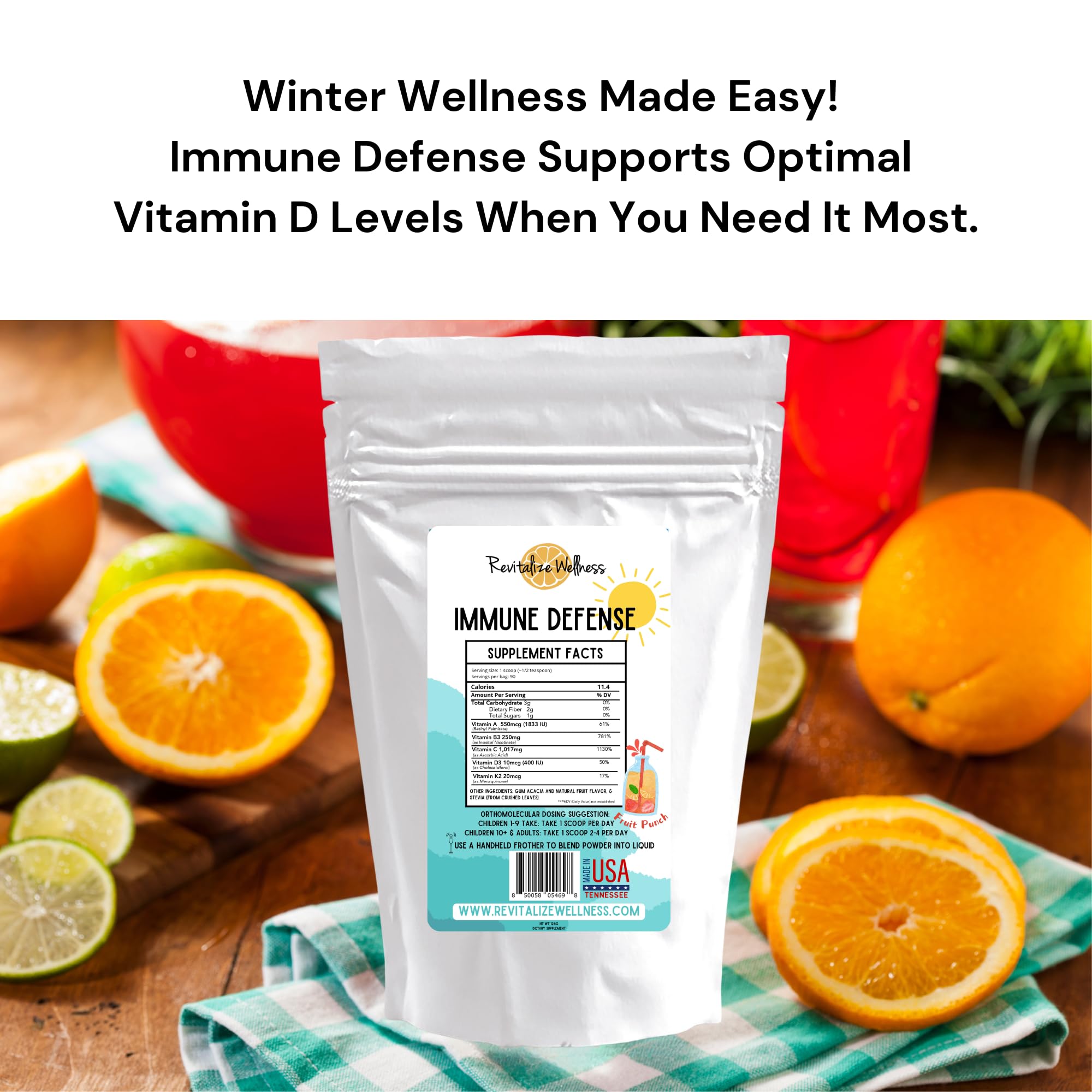 Revitalize Wellness pure non-GMO alcohol-free label shows clean formulation