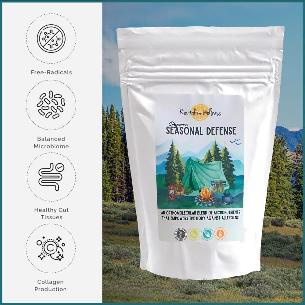 Close-up of Revitalize Wellness Vitamin C powder with a practical measuring scoop.
