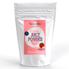 Revitalize Wellness Vitamin C powder pour, highlighting easy daily dosing for vitamin C intake
