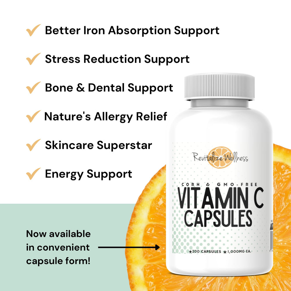 Revitalize Wellness Vitamin C USA-made bottle demonstrates trusted manufacturing