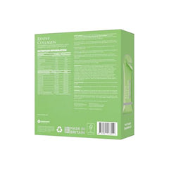 Close-up of Revive Collagen bottle label with 2500mg peptides