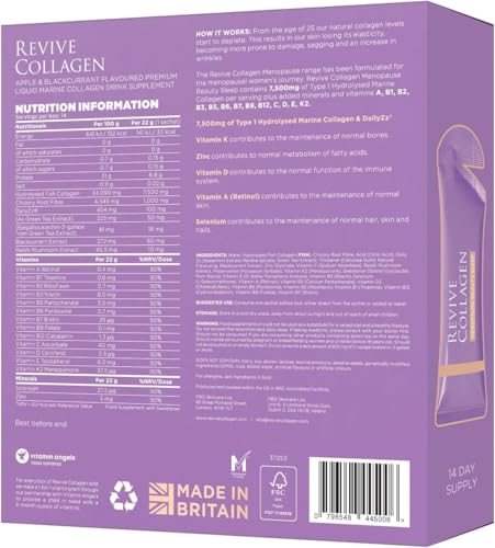 Revive Collagen sachet dissolving in water for a calming, sleep-friendly drink