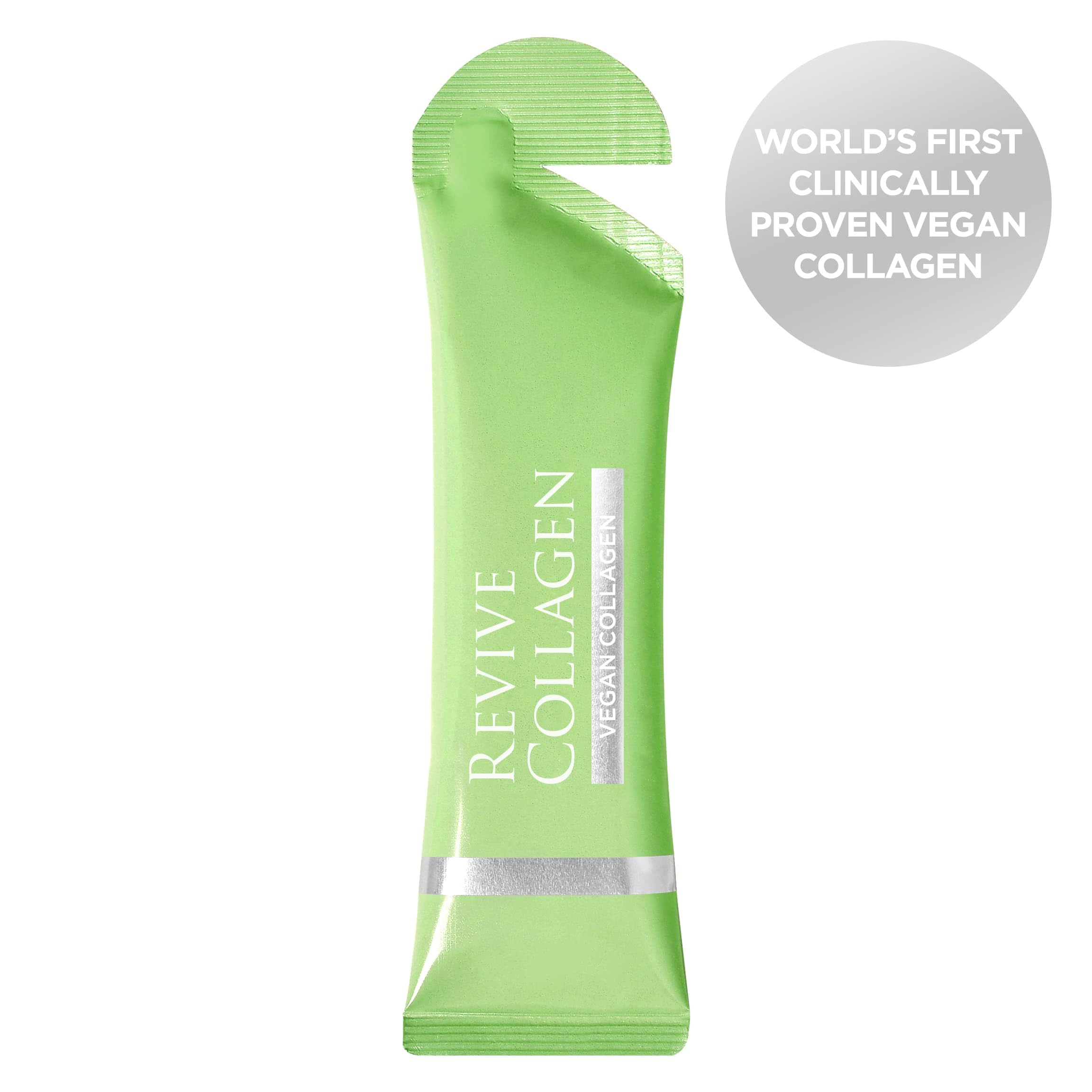 Raspberry flavored Revive Collagen in a glass for sipping