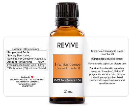 Revive Frankincense Boswellia Carterii diffuser scene for tranquil ambiance and mood support