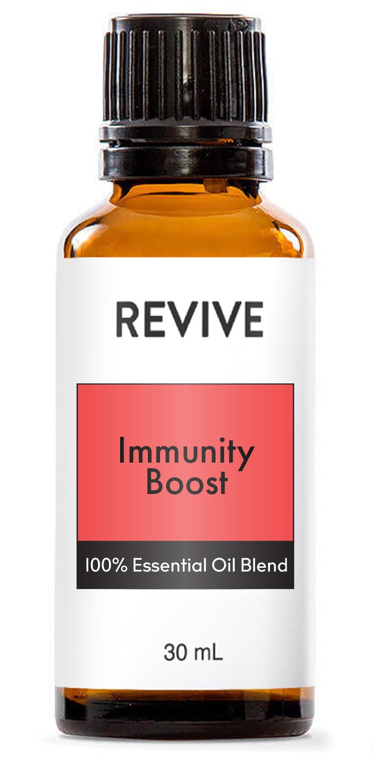 REVIVE Immunity Boost bottle label showcasing the blend for aromatherapy use