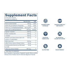 Revive MD Brain Plus bottle showing vegetarian capsules