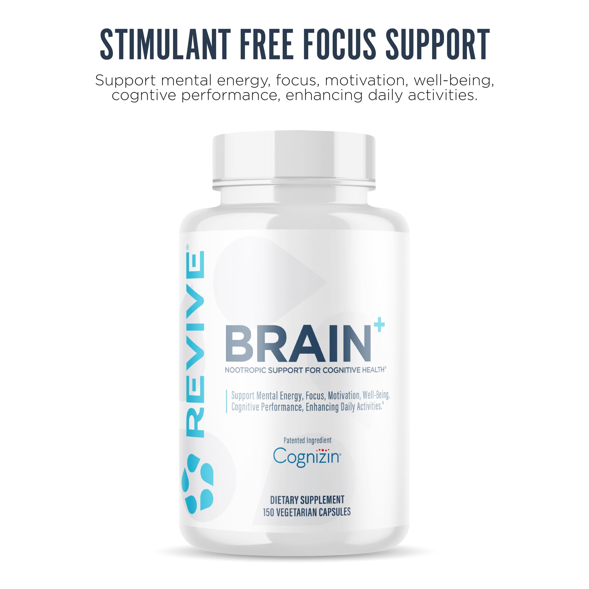 Revive MD Brain Plus label closeup highlighting vitamins B6 and B12