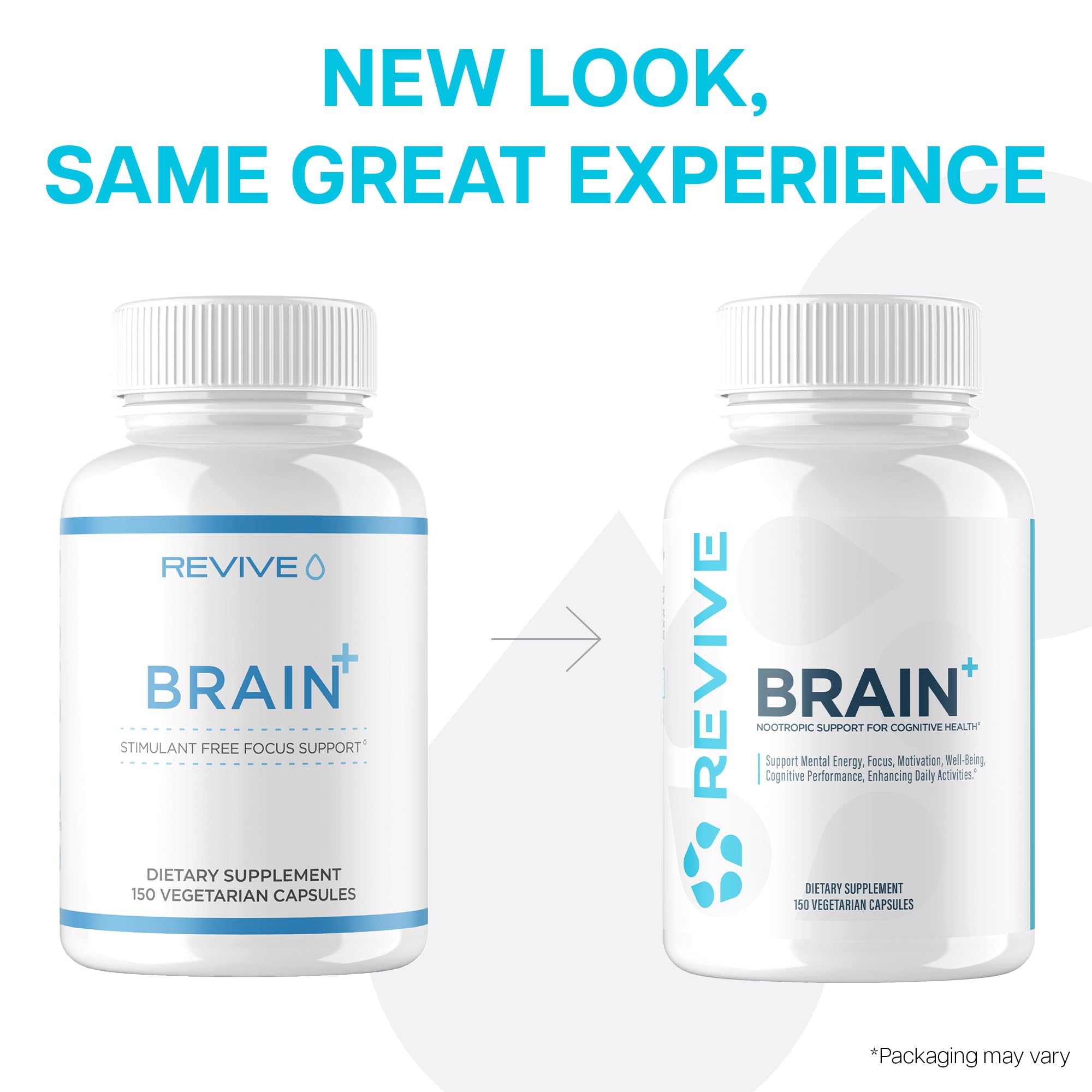 Revive MD Brain Plus vegetarian capsules ready for daily use