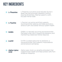 Revive MD Calm label close-up showing ingredients and dosage.