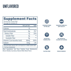 Flaxseed detail on Revive MD Fiber label adding natural fiber.