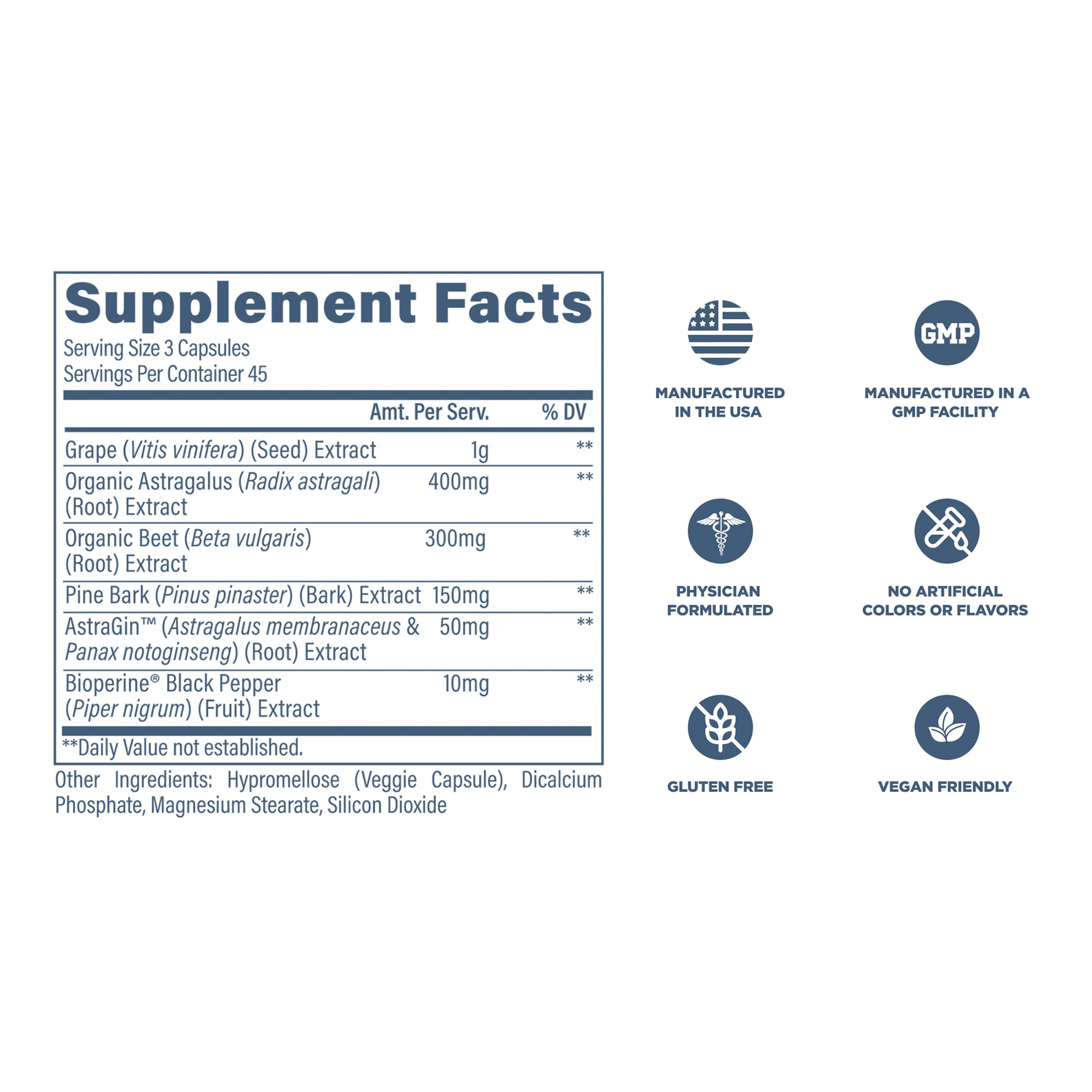 Revive MD grape seed extract closeup emphasizing circulation support