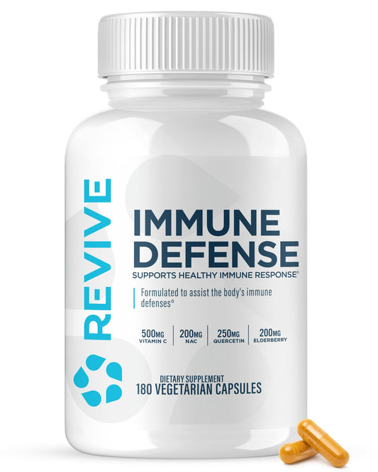 Revive MD Immune Defense bottle with vegan capsules for daily immune support