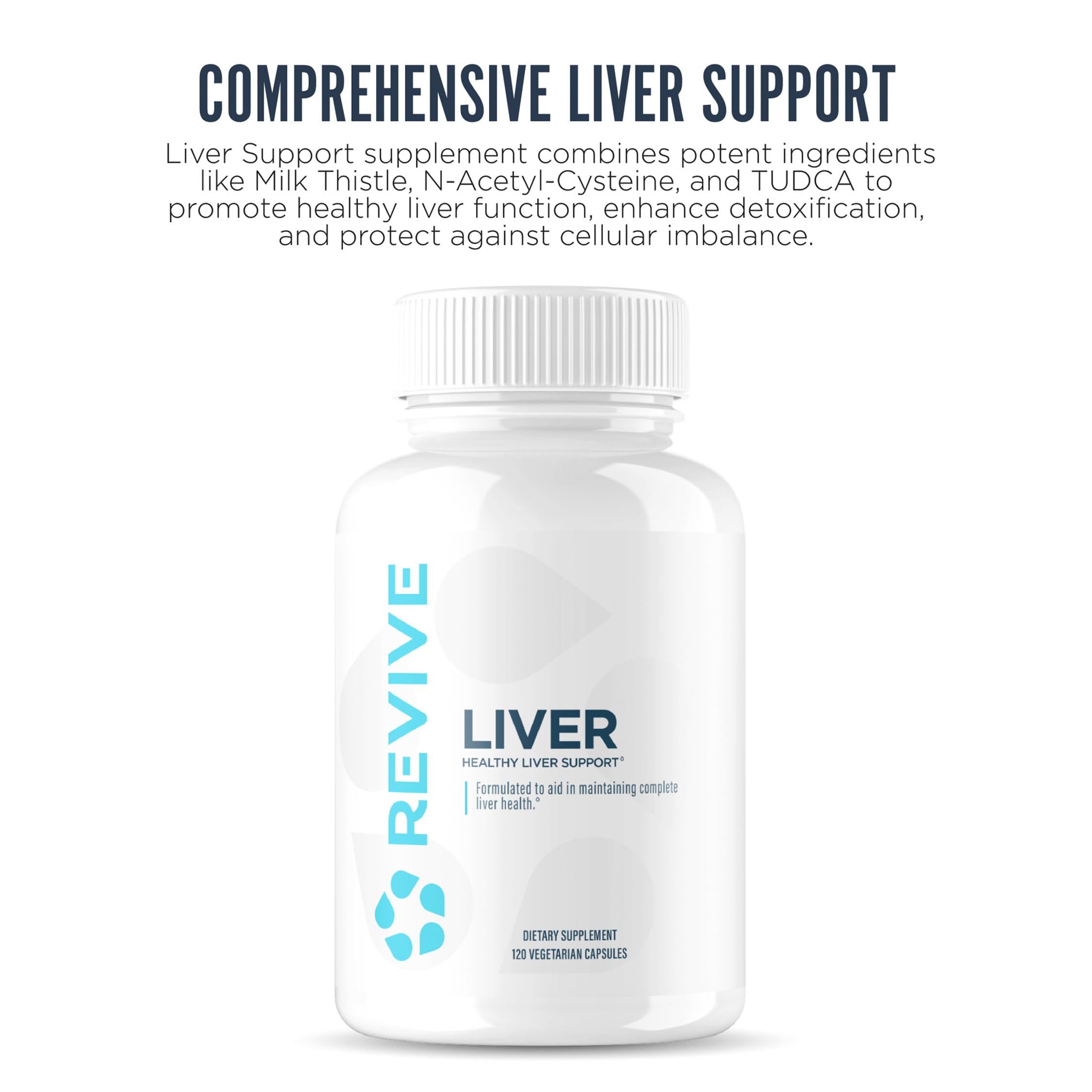 NAC capsules closeup highlighting antioxidant ingredient in Revive MD formula