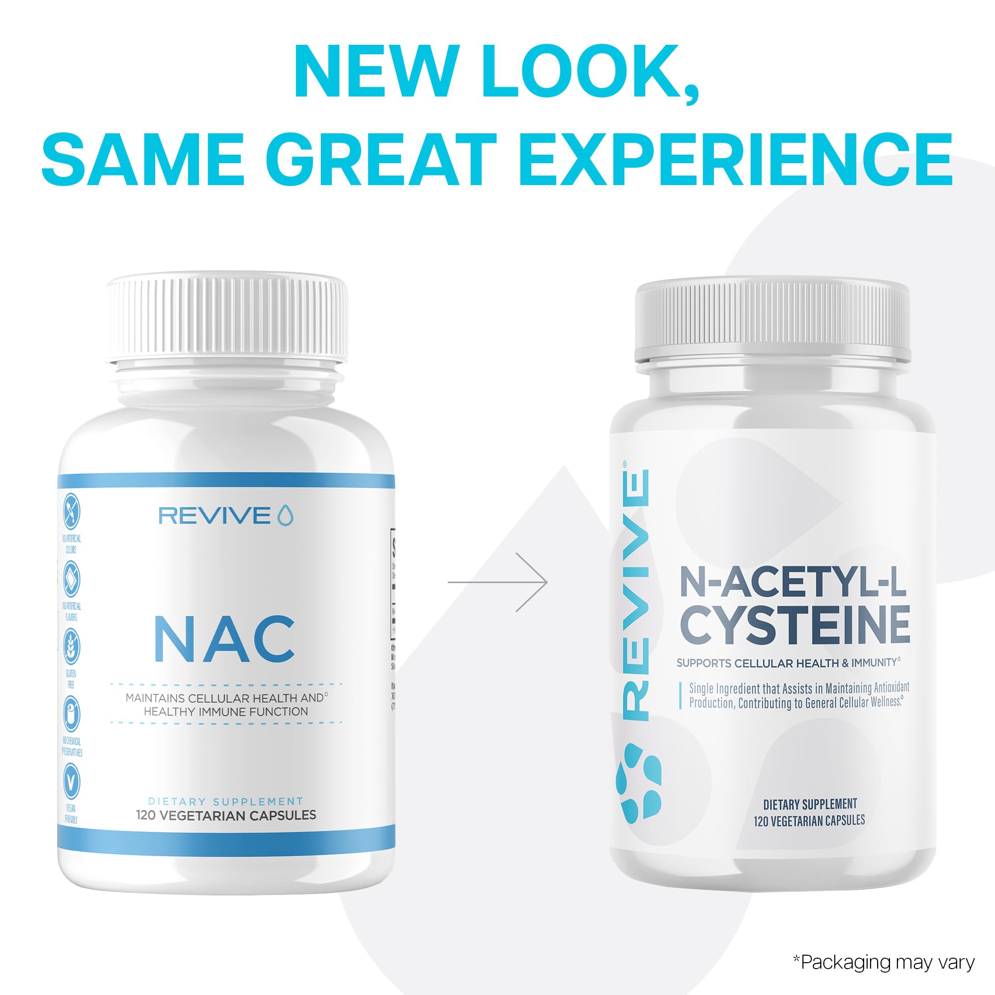 Revive MD NAC capsules being poured into a hand for routine use
