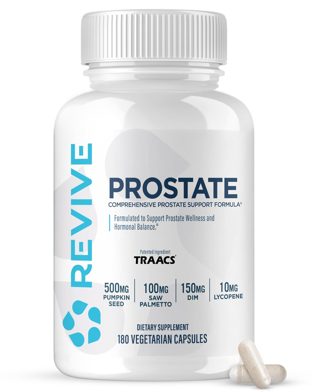 Revive MD Prostate bottle front shows branding for easy product identification.