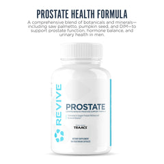 Close-up of Revive MD Prostate capsules for convenient daily use.