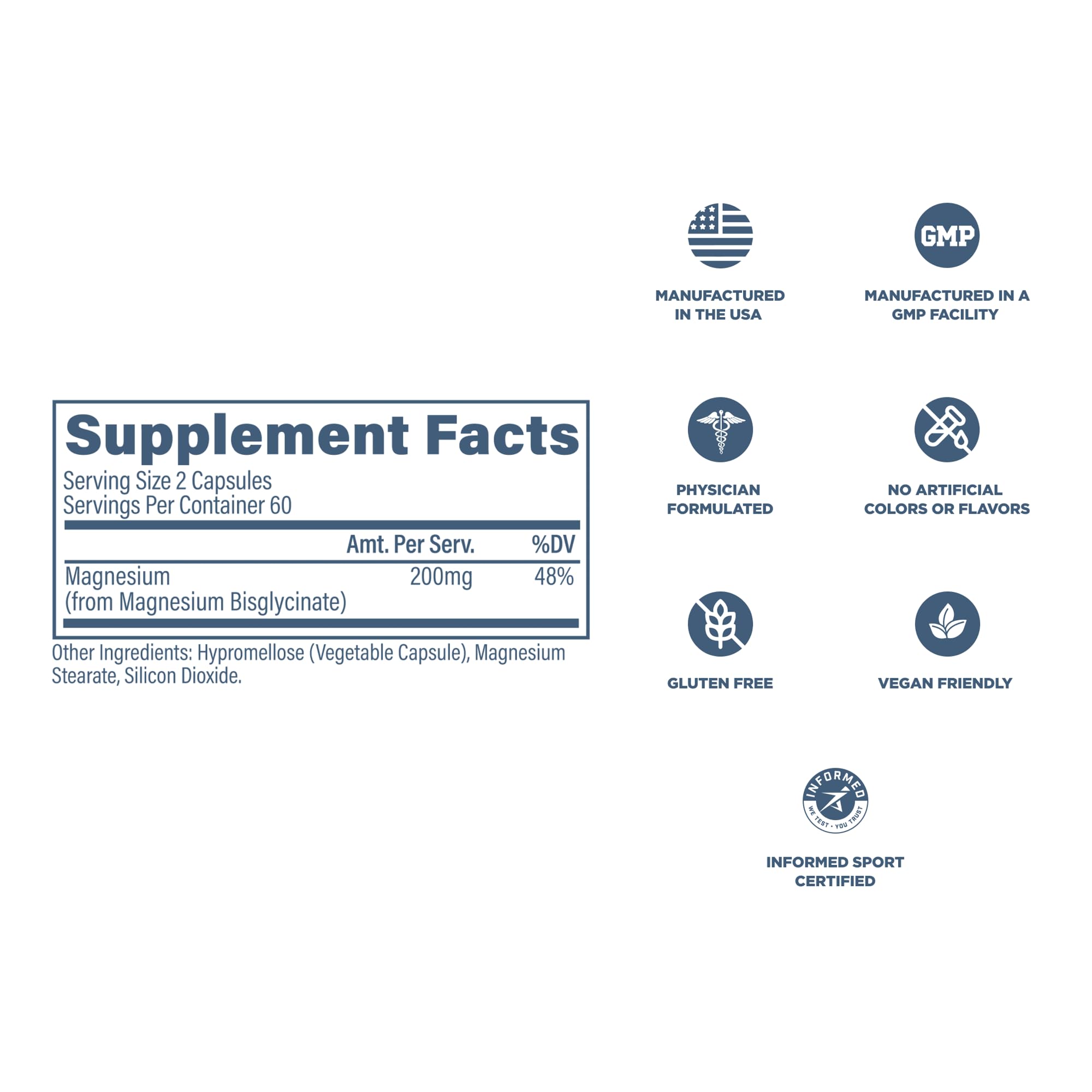 Graphic suggests bone and nerve support from Revive MD magnesium glycinate.