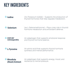 Revive MD Thyroid Support label close-up highlights key natural ingredients